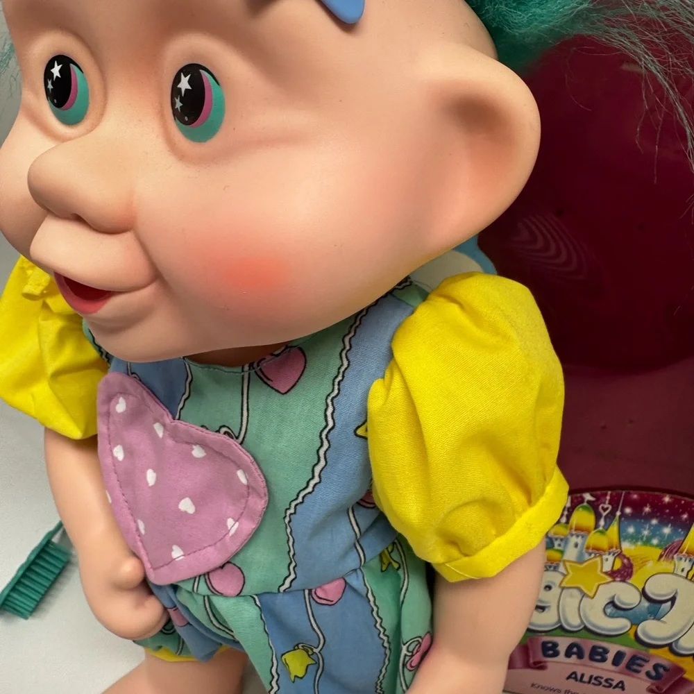 Vtg 1991 Magic Trolls Babies Alissa Troll Doll 12